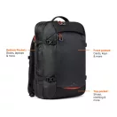 Rucsac sport casual 25L, Nordic Drift, 2610E19187, 32.5x10x49.5 cm, rPET, Negru
