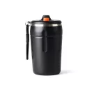 Cana termos, Nordic Drift, 2610E19303, 350 ml, Cu maner, 15.1xØ8.6 cm, Otel inoxidabil, Polipropilena, Negru
