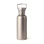 Sticla de apa, Nordic Drift, 2610E18356, 600 ml, Cu maner, 22.5xØ7.2 cm, Metal, Polipropilena, Argintiu