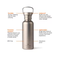   Sticla de apa, Nordic Drift, 2610E18356, 600 ml, Cu maner, 22.5xØ7.2 cm, Metal, Polipropilena, Argintiu