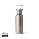 Sticla de apa, Nordic Drift, 2610E18356, 600 ml, Cu maner, 22.5xØ7.2 cm, Metal, Polipropilena, Argintiu