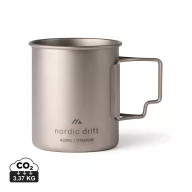  Cana usoara si rezistenta, Nordic Drift, 2610E19413, 450 ml, 9.3xØ7.7 cm, Metal, Argintiu