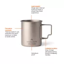 Cana usoara si rezistenta, Nordic Drift, 2610E19413, 450 ml, 9.3xØ7.7 cm, Metal, Argintiu