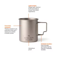   Cana usoara si rezistenta, Nordic Drift, 2610E19413, 450 ml, 9.3xØ7.7 cm, Metal, Argintiu