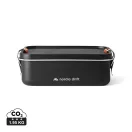 Caserola pentru pranz, Nordic Drift, 2610E17373, 1200 ml, 20x14.4x6.8 cm, Otel inoxidabil, Negru