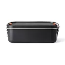 Caserola pentru pranz, Nordic Drift, 2610E17373, 1200 ml, 20x14.4x6.8 cm, Otel inoxidabil, Negru