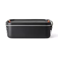   Caserola pentru pranz, Nordic Drift, 2610E17373, 1200 ml, 20x14.4x6.8 cm, Otel inoxidabil, Negru