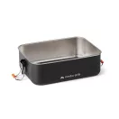Caserola pentru pranz, Nordic Drift, 2610E17373, 1200 ml, 20x14.4x6.8 cm, Otel inoxidabil, Negru