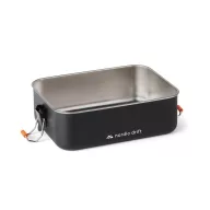   Caserola pentru pranz, Nordic Drift, 2610E17373, 1200 ml, 20x14.4x6.8 cm, Otel inoxidabil, Negru