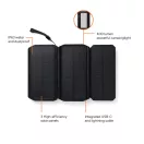 Powerbank Nordic Drift, 2610E18000, 10000 mAh, 20 W, USB-A, USB-C, 17.4x10x2.9 cm, ABS, Policarbonat, Negru