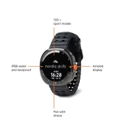   Smartwatch, Nordic Drift, 2610E17609, 26.5x5x1.4 cm, Metal, ABS, Negru