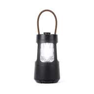   Boxa portabila cu lampa camping, Nordic Drift, 2610E18814, 10W, Wireless, 18xØ9.6 cm, ABS, Fier, Negru