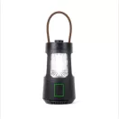 Boxa portabila cu lampa camping, Nordic Drift, 2610E18814, 10W, Wireless, 18xØ9.6 cm, ABS, Fier, Negru