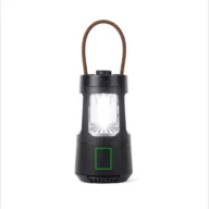   Boxa portabila cu lampa camping, Nordic Drift, 2610E18814, 10W, Wireless, 18xØ9.6 cm, ABS, Fier, Negru