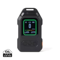   Alarma portabila multifunctionala cu detector CO, Nordic Drift, 2610E18067, 5.6x3.1x9.7 cm, ABS, Negru