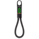 Cablu de incarcare, Nordic Drift, 2610E17655, 60 W, 18x4x1.5 cm, Zinc, rPET, Negru