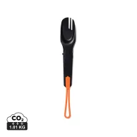   Set tacamuri outdoor 4-in-1, Nordic Drift, 2610E19070, 16.3x3.5x1.5 cm, Otel inoxidabil, Aluminiu, Negru