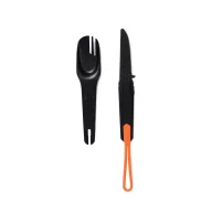   Set tacamuri outdoor 4-in-1, Nordic Drift, 2610E19070, 16.3x3.5x1.5 cm, Otel inoxidabil, Aluminiu, Negru