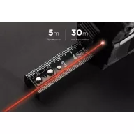   Ruleta 5M si 30M laser, GearX, 22FEB0179, 6.5x4.4x6.7 cm, ABS, Negru