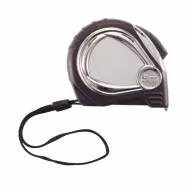   Ruleta cromata lungime 5 m, auto stop, Everestus, 20IAN1388, Negru, ABS, Termoplastic