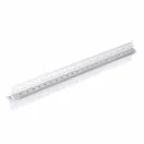 Rigla triunghiulara 30cm, 5 scari diferite, Everestus, 20IAN1373, Argintiu, Aluminiu