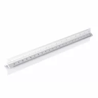   Rigla triunghiulara 30cm, 5 scari diferite, Everestus, 20IAN1373, Argintiu, Aluminiu