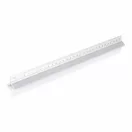 Rigla triunghiulara 30cm, 5 scari diferite, Everestus, 20IAN1373, Argintiu, Aluminiu