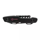 Briceag cu 13 functii, GearX, 22FEB1403, 9.8x2.6x1.7 cm, Otel, Negru