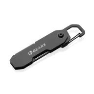   Cutter pliabil cu carabina, 2509E17049, GearX, 9.1x2.3x0.8 cm, Otel, Negru