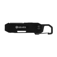   Cutter pliabil cu carabina, 2509E17049, GearX, 9.1x2.3x0.8 cm, Otel, Negru