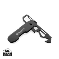   Cutter pliabil cu carabina, 2509E17049, GearX, 9.1x2.3x0.8 cm, Otel, Negru