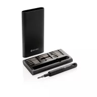   Set surubelnite, GearX, 42FEB230169, 13.3x6.7x1.6 cm, Aluminiu, ABS, Negru