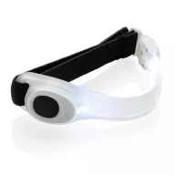   Curea de siguranta cu led-uri pentru brat, Everestus, 20IAN079, Termoplastic, Poliester, Alb