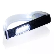   Curea de siguranta cu led-uri pentru brat, Everestus, 20IAN079, Termoplastic, Poliester, Alb