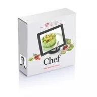   Suport de tableta pentru bucatar cu pix touch, XD, STT184, otel inoxidabil, polipropilena, negru