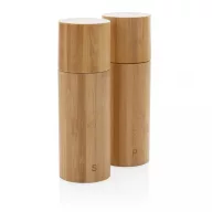   Set 2 rasnite sare si piper, Ukiyo, 22FEB0084, 5x5x14.8xØ 5 cm, Bambus, Natur