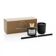   Set cadou difuzor arome si lumanare, Ukiyo, 42FEB230863, 20.8x8.5x8 cm, Sticla, Negru