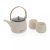 Ceainic cu cescute, Ukiyo, 22FEB0009, 800 ml, 19x13.5x12xØ 13.5 cm, Ceramica, Alb