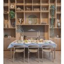 Set bol salata cu 2 ustensile, Ukiyo, 22FEB0138, 25x8.2x8.2xØ 25 cm, Ceramica, Bambus, Alb