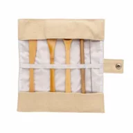  Set de tacamuri ecologice, 5 piese, Everestus, 9IA19315, Bambus, Nylon, Alb