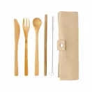 Set de tacamuri ecologice, 5 piese, Everestus, 9IA19315, Bambus, Nylon, Alb