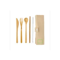   Set de tacamuri ecologice, 5 piese, Everestus, 9IA19315, Bambus, Nylon, Alb