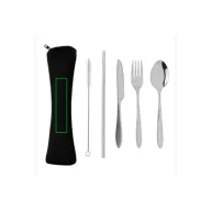   Set tacamuri 5 piese, Everestus, 42FEB232055, 22x6x2 cm, Otel, Argintiu