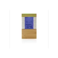   Statie meteo, XD, 42FEB231361, 8x3.8x14 cm, ABS, Bambus, Maro