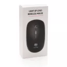 Light up logo wireless mouse, black ABS black