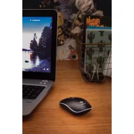 Light up logo wireless mouse, black ABS black