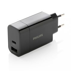   Adaptor priza, Philips, 21OCT0350, 10 x 3 x 10 cm, ABS, Negru