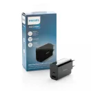 Adaptor priza, Philips, 21OCT0350, 10 x 3 x 10 cm, ABS, Negru