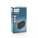 Adaptor priza, Philips, 21OCT0350, 10 x 3 x 10 cm, ABS, Negru