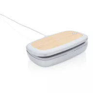   Sterilizator UV-C cu incarcator wireless 5W, 21MAR2789, 20.4x12.6x4.3 cm, XD, ABS, Bambus, Gri